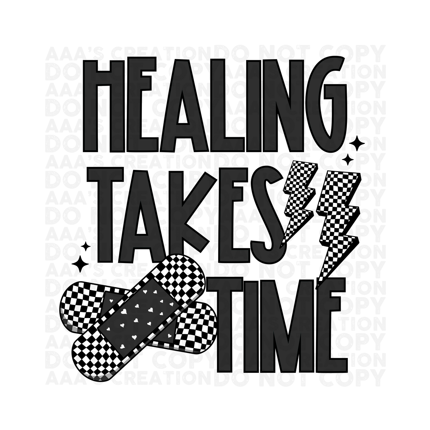 Healing Takes Time Decal - Mental Healthy & Positive Thoughts