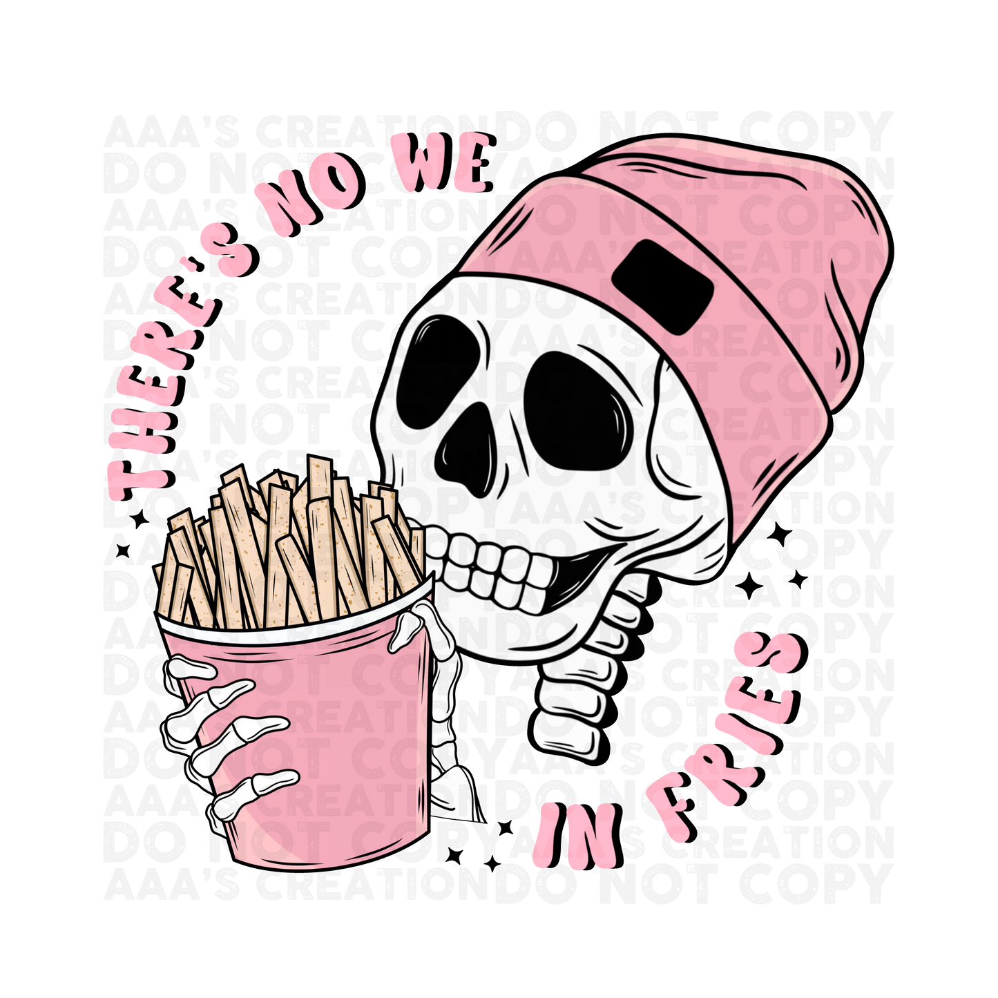 No We in Fries Decal - Snarky & Anti-Valentine's Day