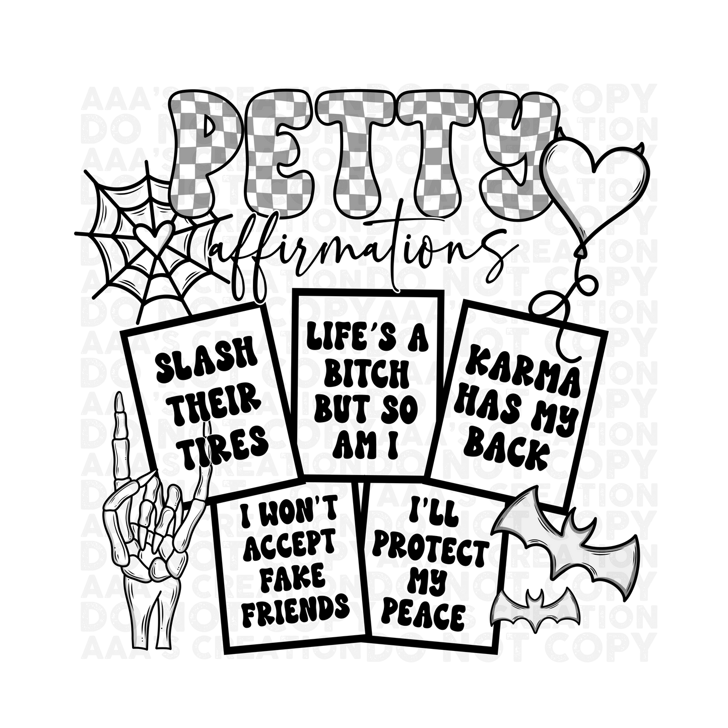 Petty Affirmations Decal - Snarky Sayings - Stay Petty