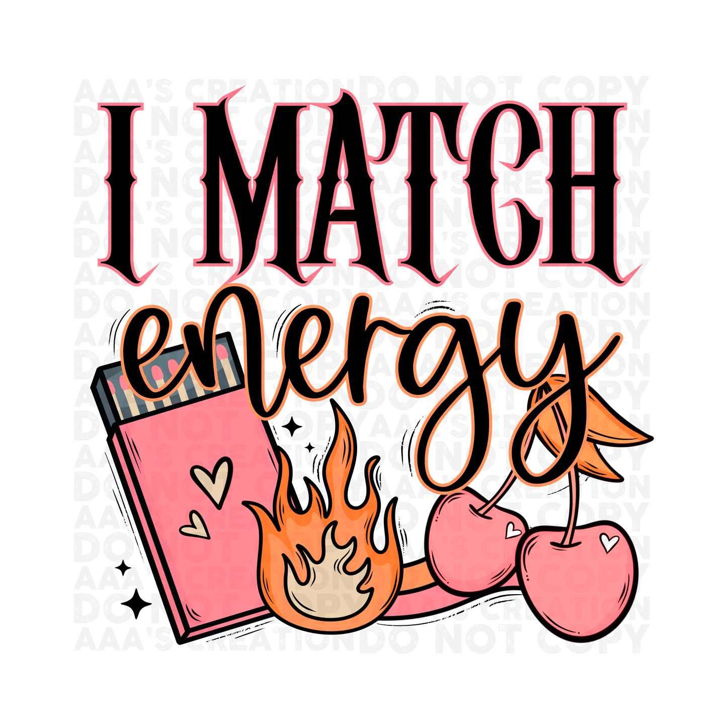 Cherry I Match Energy Decal - Matches - Fire