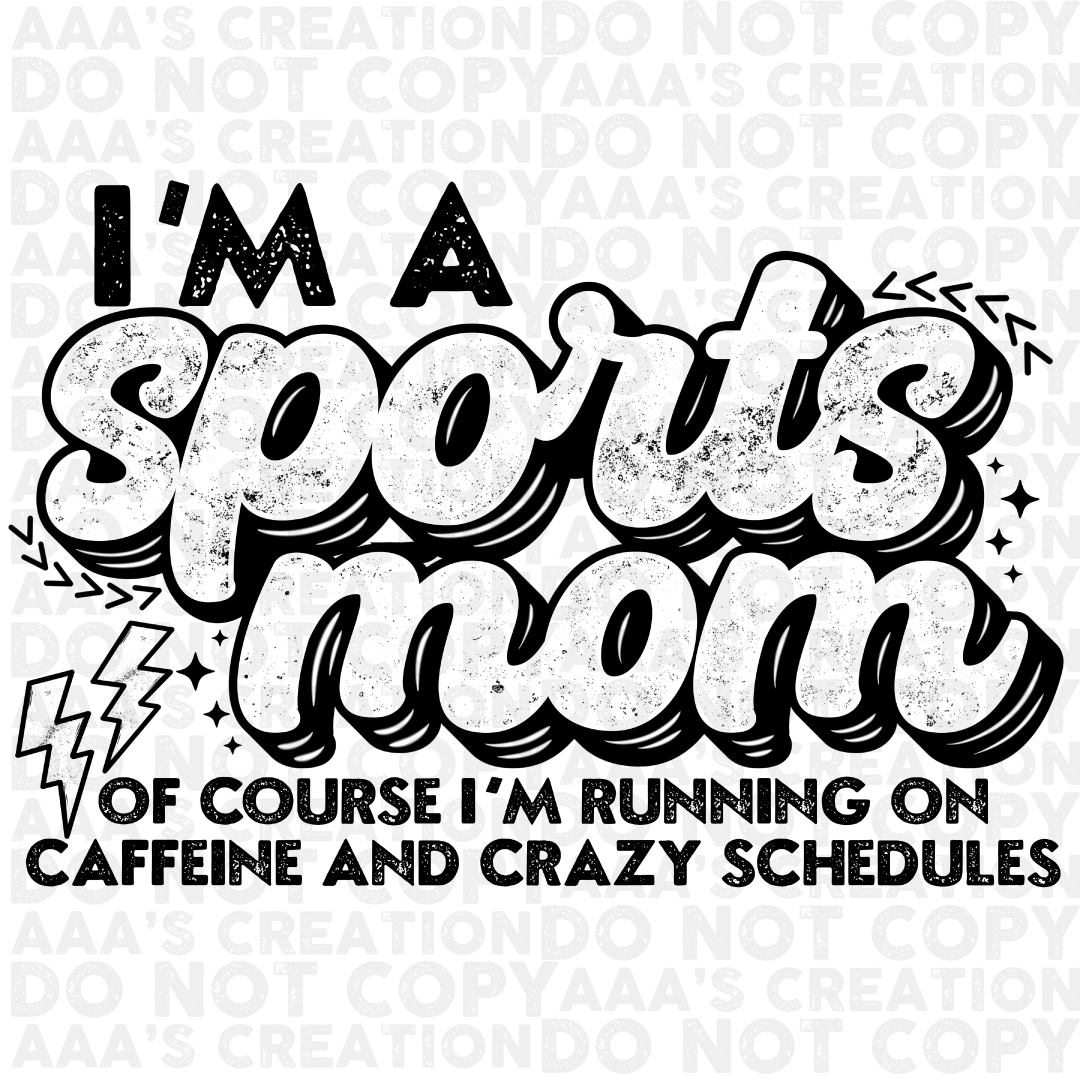 Sports Mom White Decal
