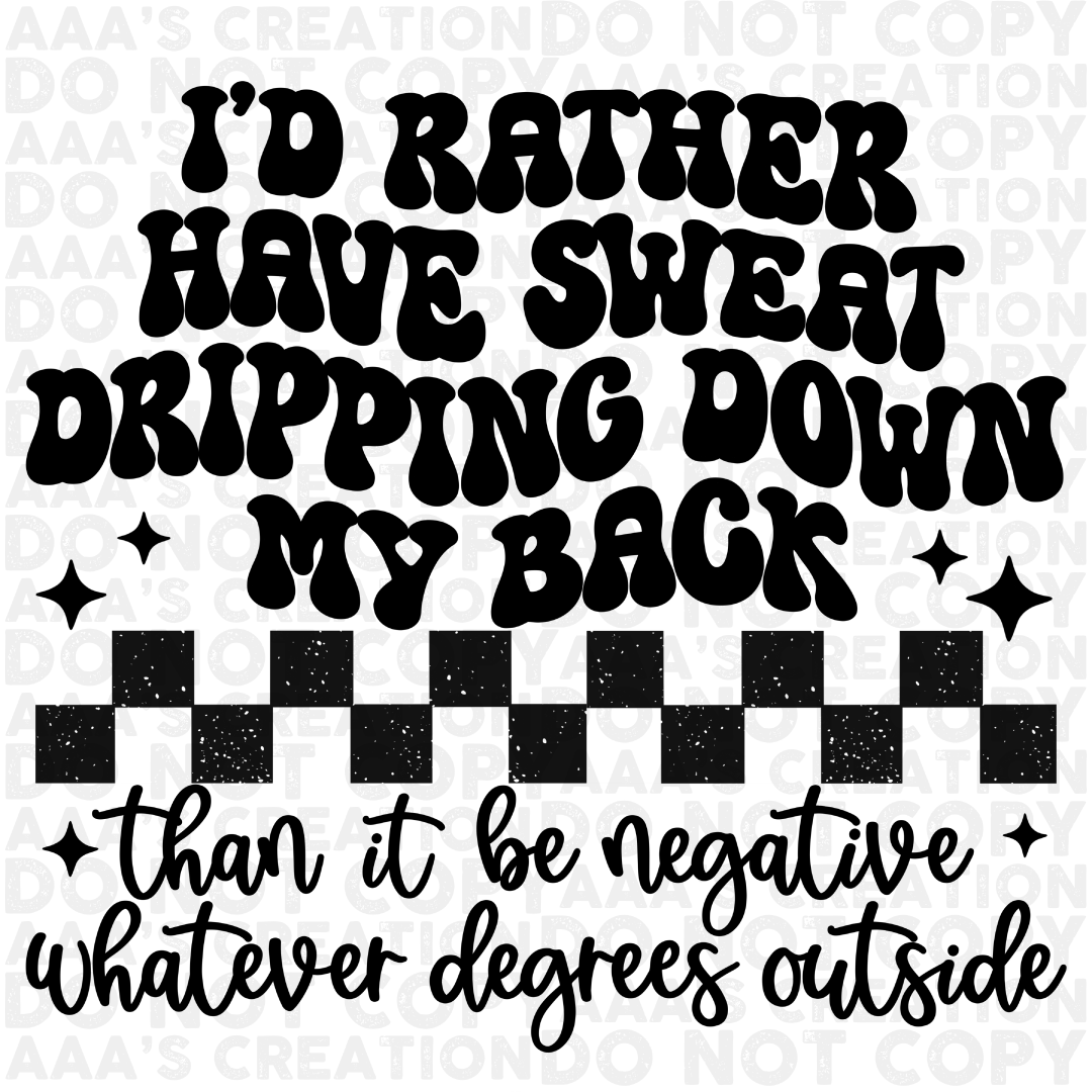 Sweat Down My Back Decal - Summer Lover